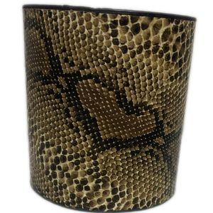 Designer Faux Python Snake Skin Bangle Bracelet